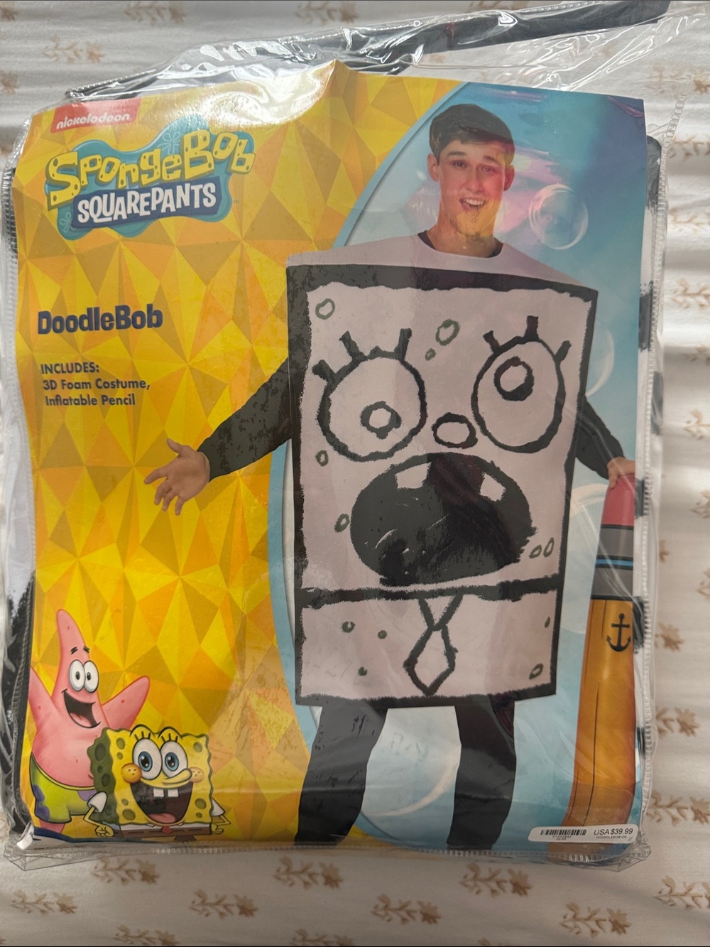 SpongeBob SquarePants DoodleBob Foam Kids Costume - White, Black